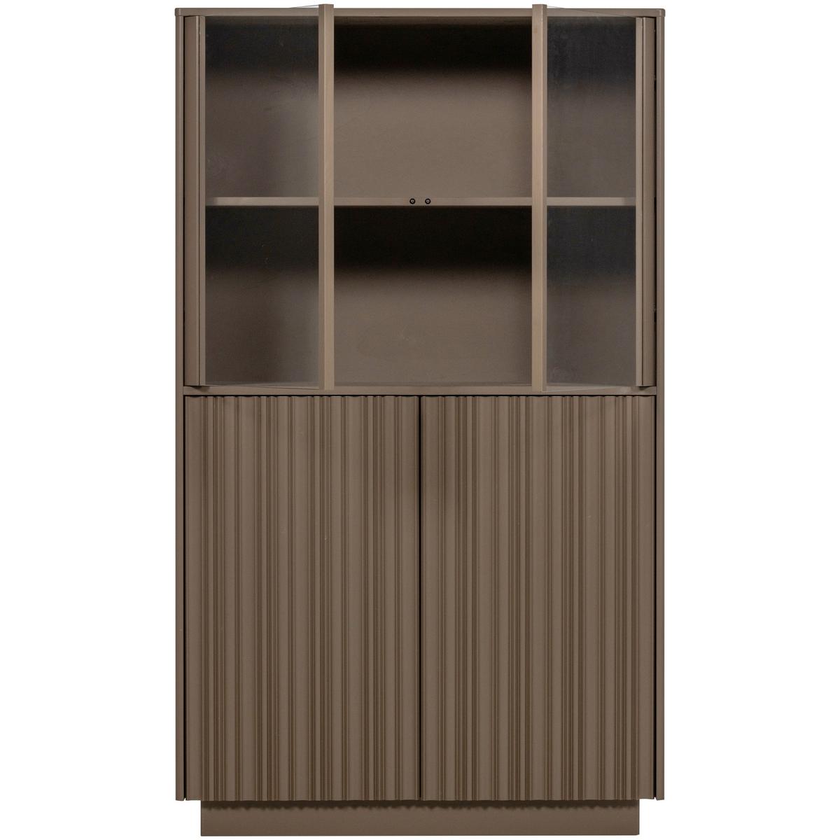 Vitrine Nova Braun b: 67 cm - Braun, Design, Glas/Holz (67/215/40cm) - Livetastic