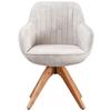 STOL MED ARMSTÖD RELAX -BASED- - beige/bokfärgad, Modern, trä/textil (60/82/61cm) - Mömax