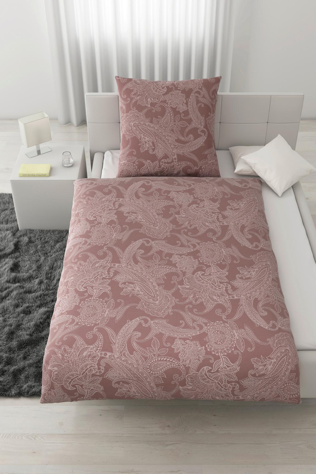 Bettwäsche Amal XL Mauve ca. 155x220cm - Mauve, ROMANTIK / LANDHAUS, Textil (155/220cm) - Modern Living