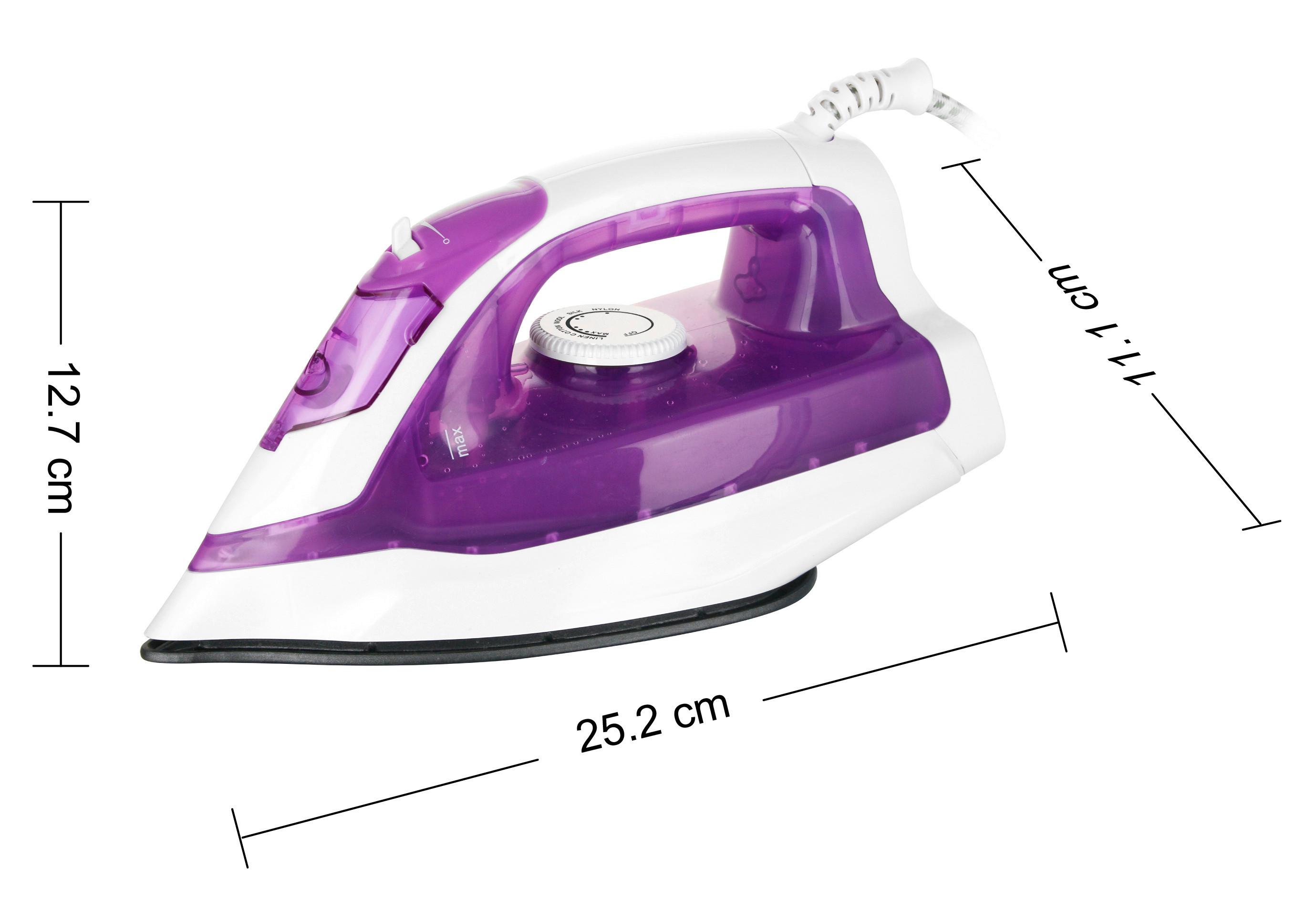 Dampfbügeleisen Elise in Lila/Weiß max. 1600 Watt - Lila/Weiß, Kunststoff/Metall (25,2/11,1/12,7cm) - Insido