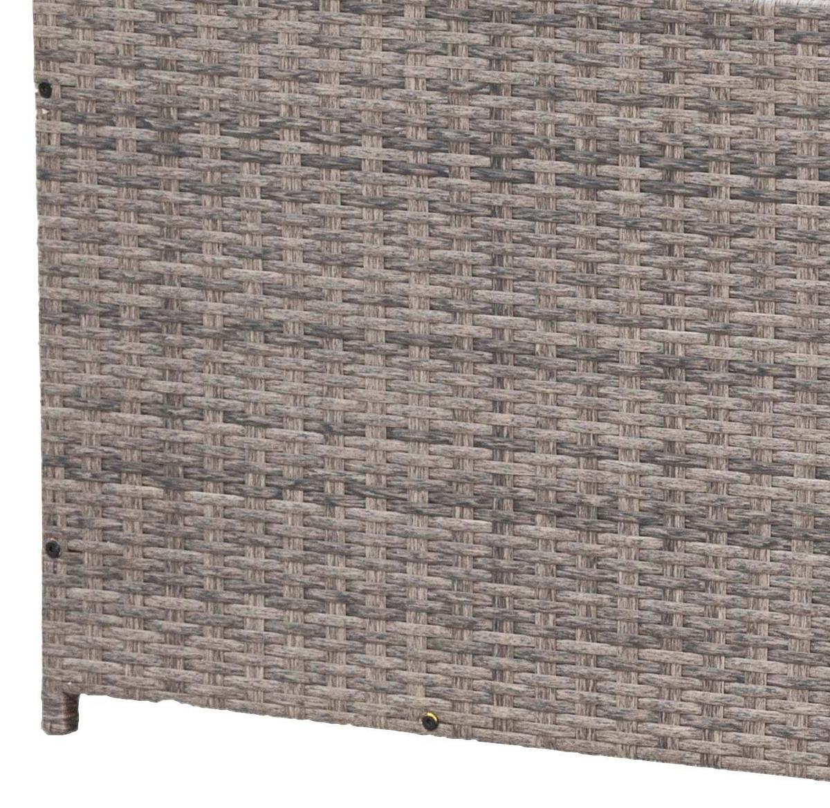 KISSENBOX KISSENBOX - Grau, KONVENTIONELL, Kunststoff/Metall (123/54/60cm) - Gardenson