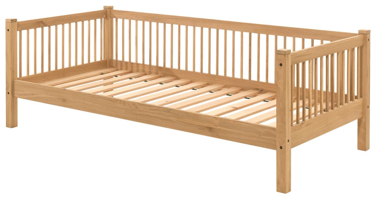 Kinderbett FORREST Naturfarben ca.90x200cm Echtholz Eiche - Naturfarben, MODERN, Holz (90/200cm) - Vipack