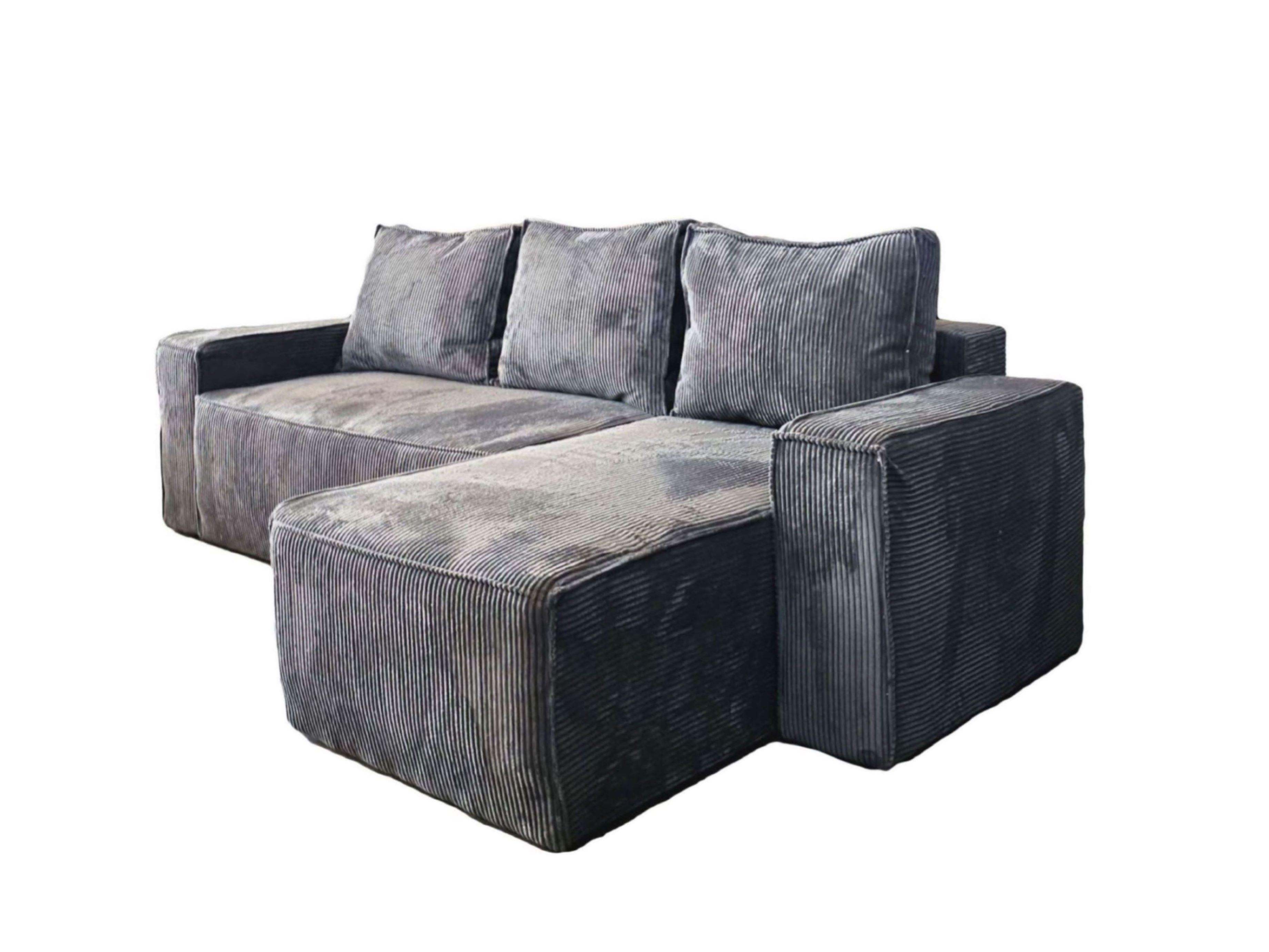 Kutna Garnitura Denver - siva, Moderno, drvni materijal/tekstil (230/140cm) - Based