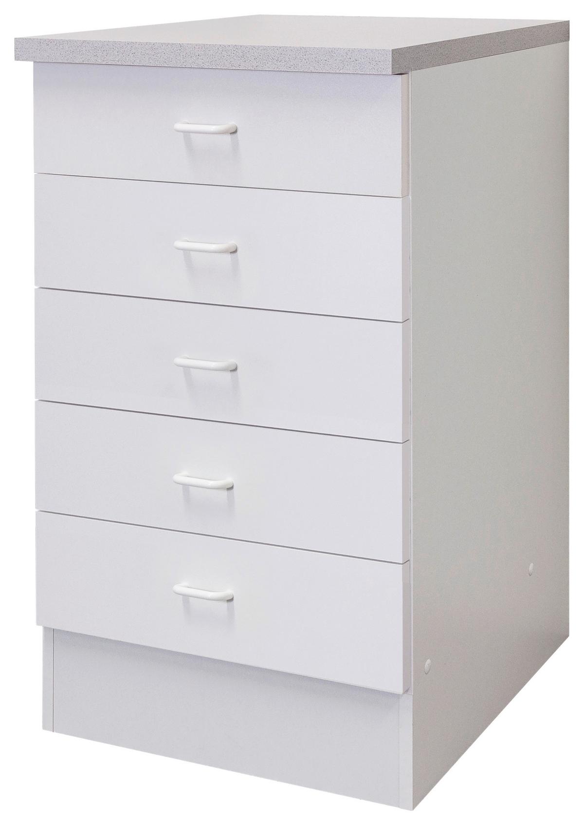 Kuhinjski Donji Element Speed Us 5-50-50 W - bijela/svijetlo siva, Konvencionalno, drvni materijal/plastika (50/85/50cm) - Based