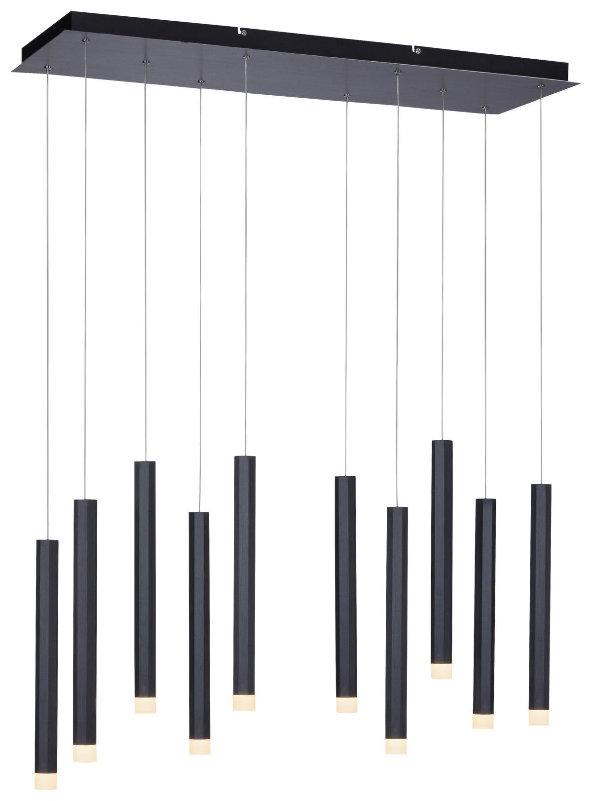 LED-Hängeleuchte Bruno max. 52 Watt - Schwarz, Design, Kunststoff/Metall (89/30/120cm)