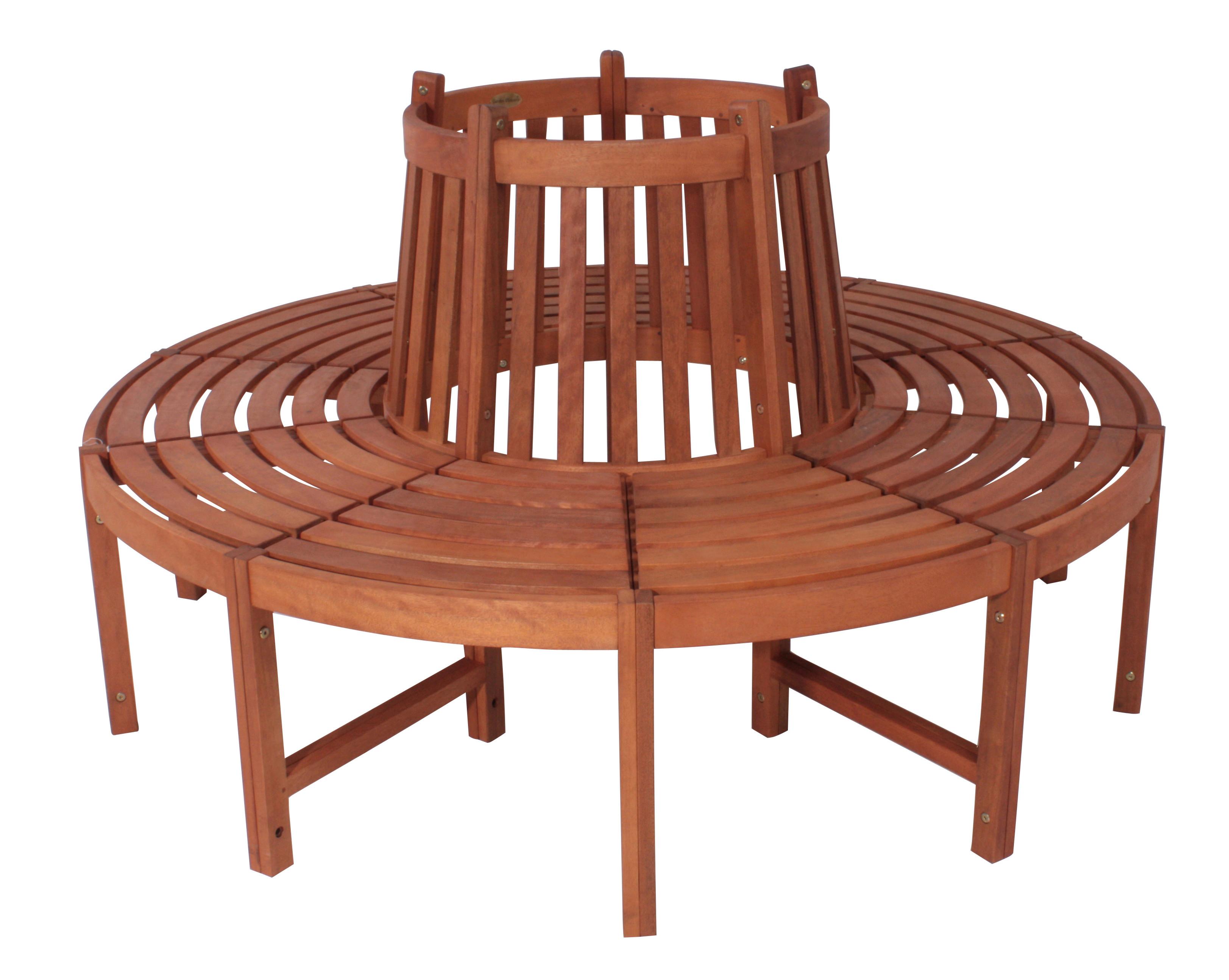 Baumbank Holz Fontana ca. 160x91 cm - Eukalyptusholzfarben/Braun, MODERN, Holz (160/91/160cm) - Gardenson