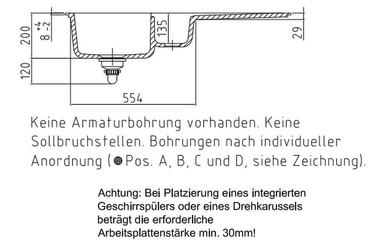 Spüle 50920213 Weiß - Weiß, Keramik (100/51cm) - Systemceram