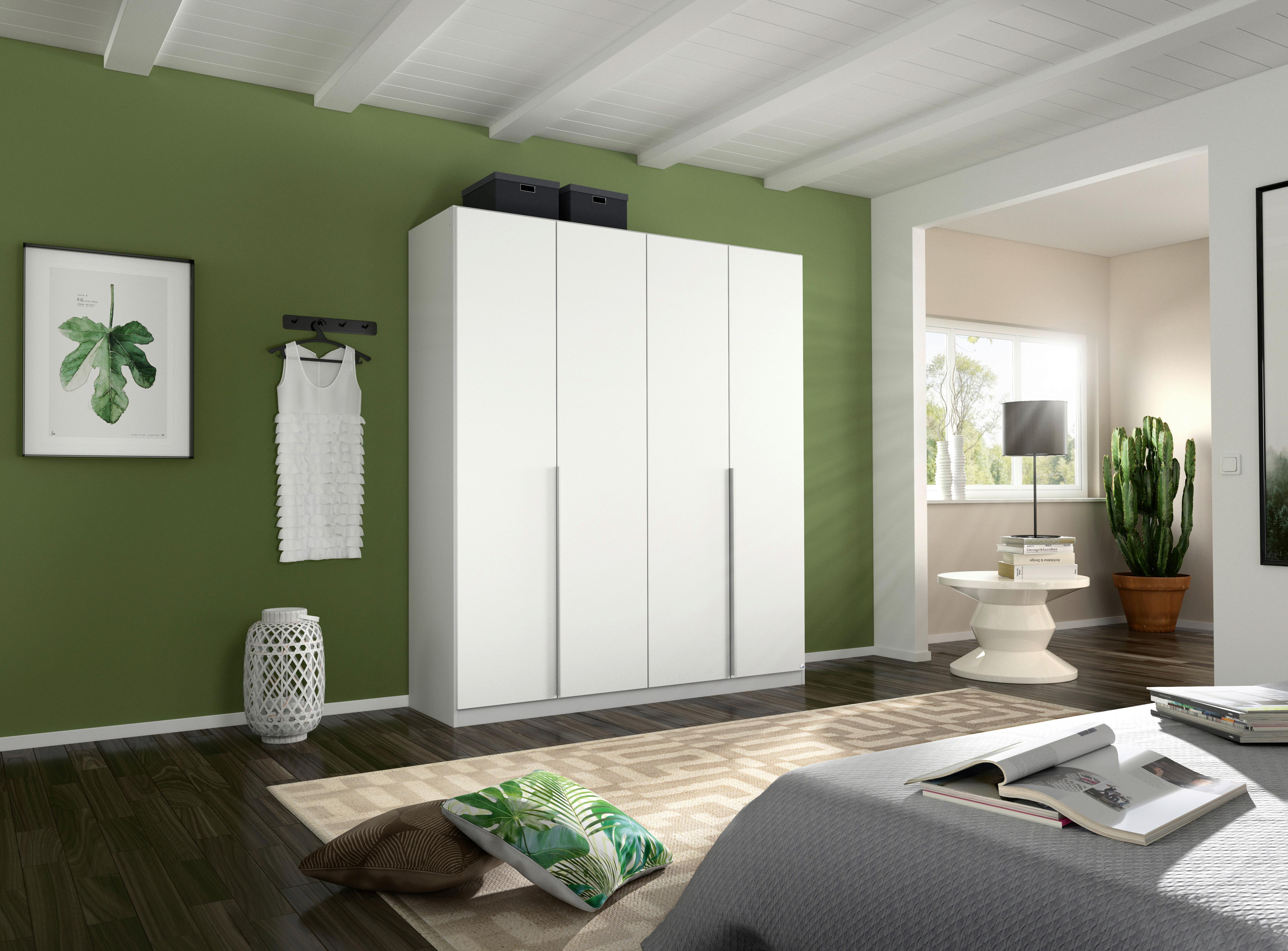 DULAP USI ROTATIVE ALABAMA - alb, Modern, material pe bază de lemn (181/229/54cm) - Modern Living