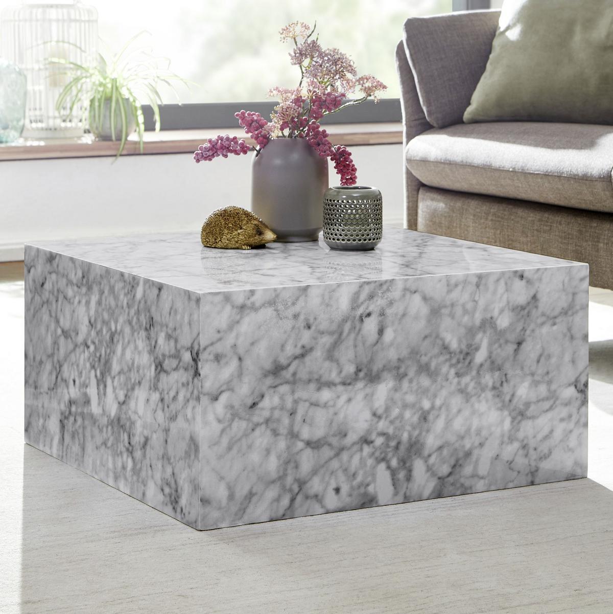 Klubska Miza Monobloc - bela, Moderno, leseni material (60/60/30cm) - MID.YOU