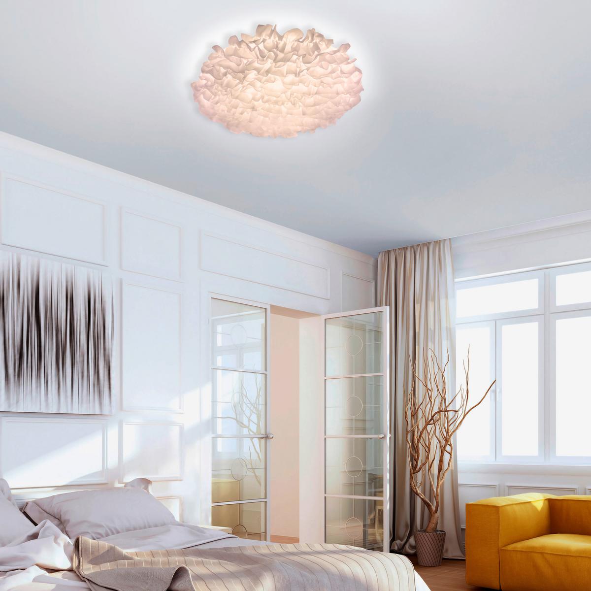 LED-Deckenleuchte Lolasmart Naomi max. 57 Watt - Weiß, LIFESTYLE, Kunststoff/Metall (75/75/20cm)