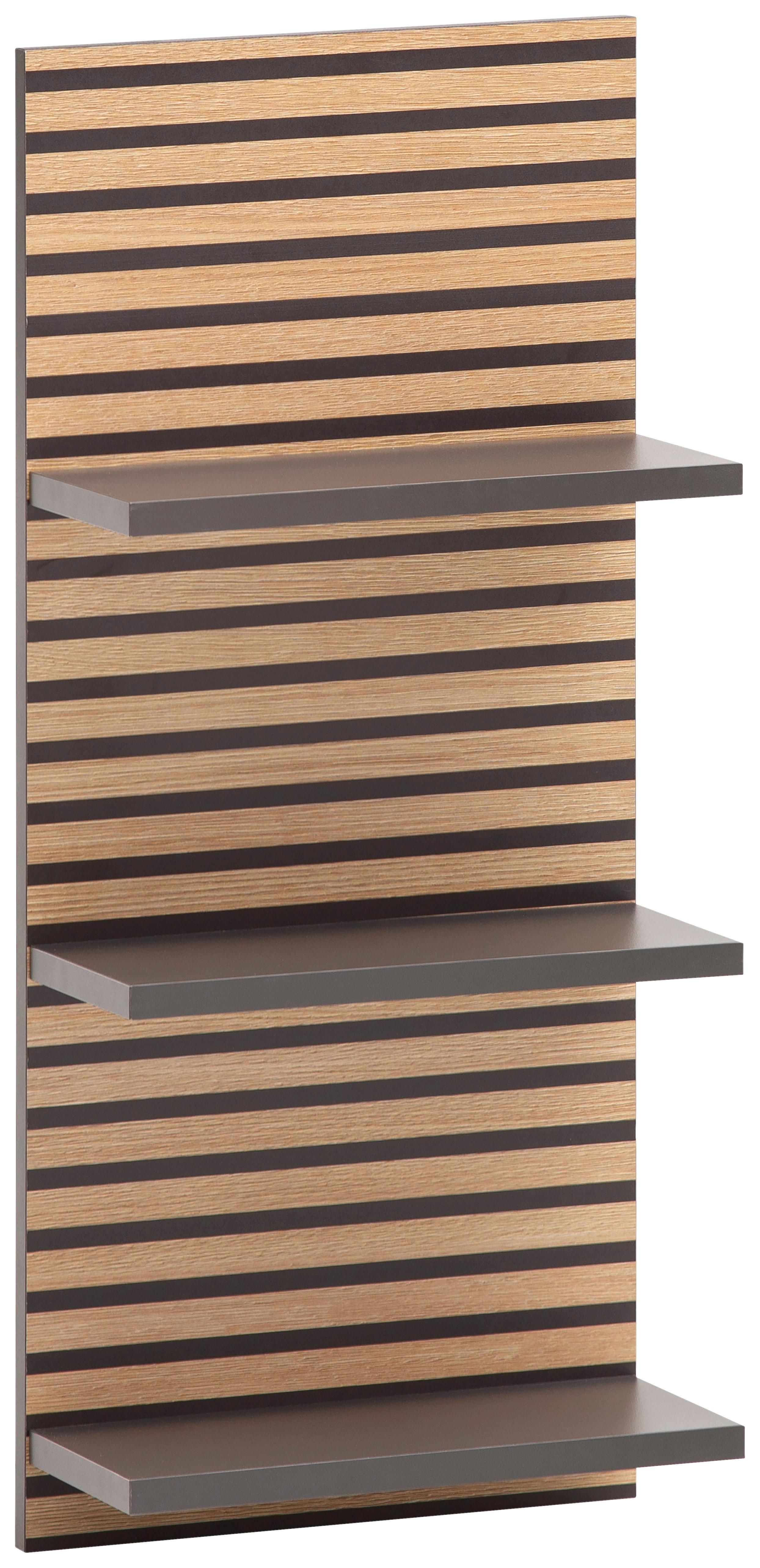 Kopalniški Regal Katta, Antracit, Barva Hrasta - barve hrasta/antracit, Moderno, leseni material (30,3/70,2/17,5cm) - Stylife