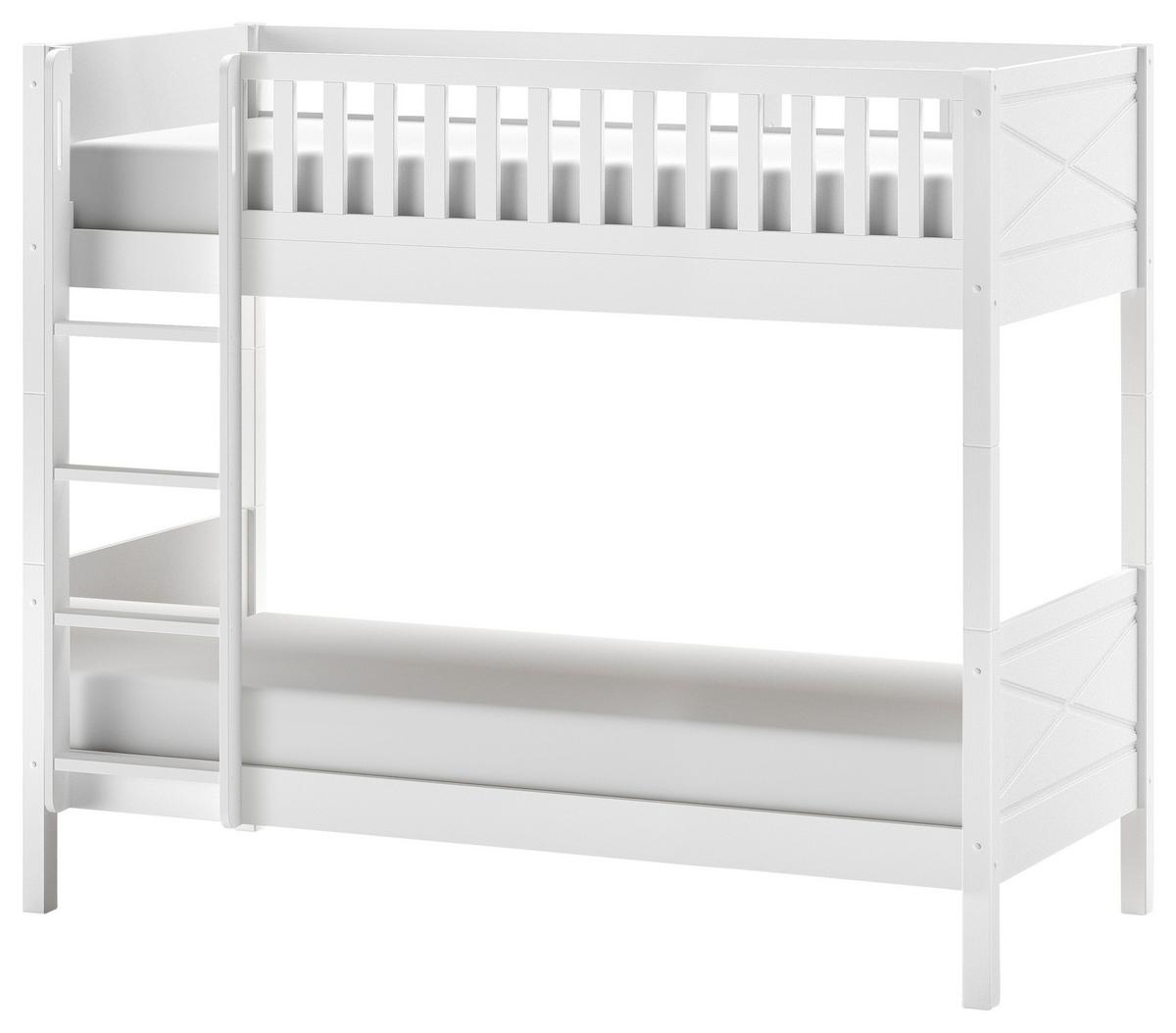 Etagenbett Scott Weiß ca. 90x200 cm - Weiß, Natur, Holz (90/200cm) - Vipack