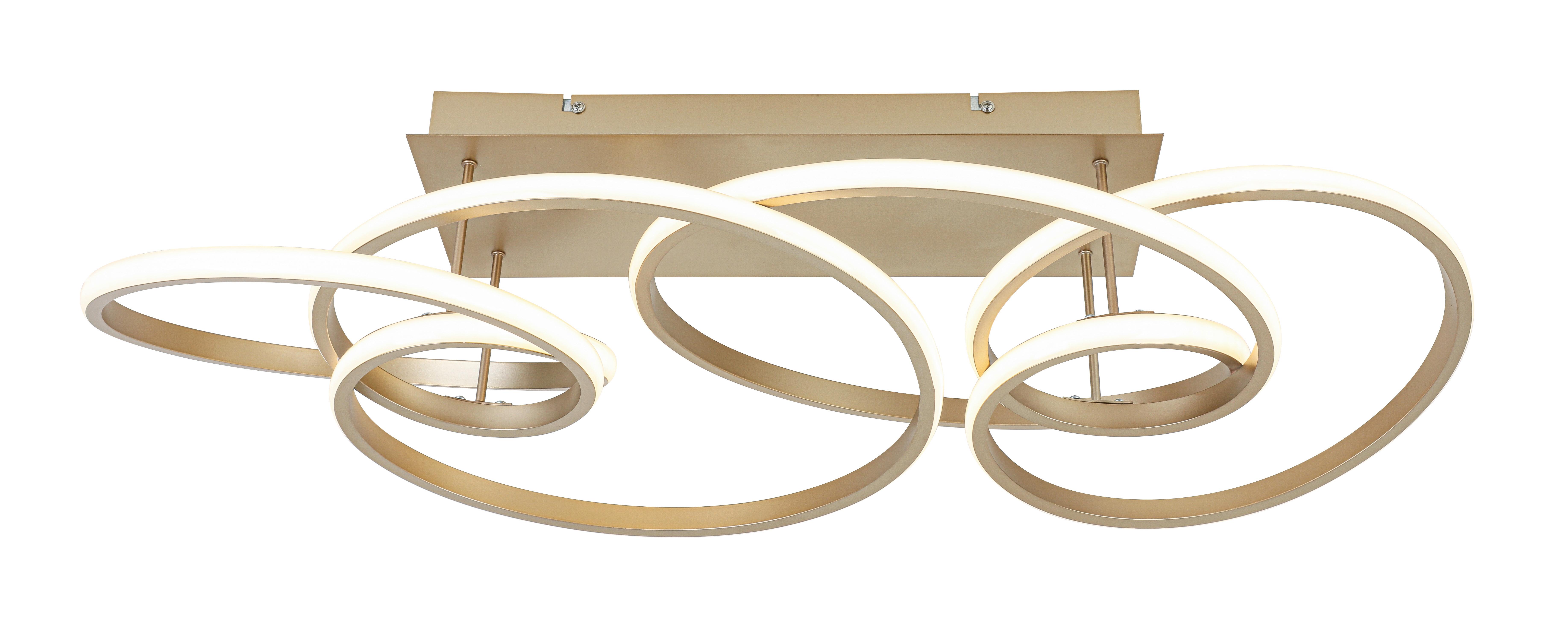 LED-TAKLAMPA JULI - cappuccino, Modern, metall/plast (70/40/25cm) - Premium Living
