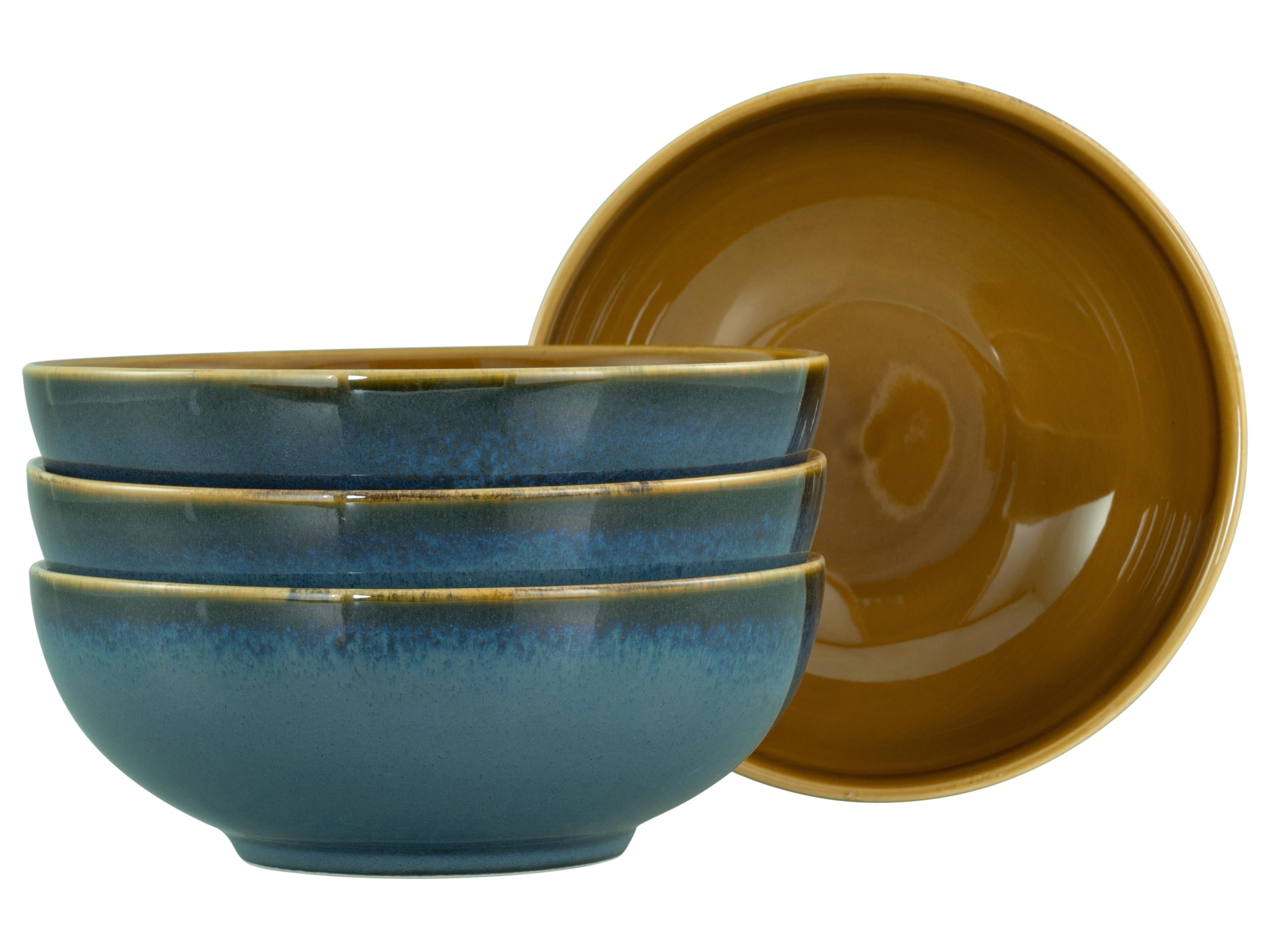Schüsselset Mallorca Blau/Braun, 4-teilig - Blau/Braun, Basics, Keramik (16,5cm) - Creatable