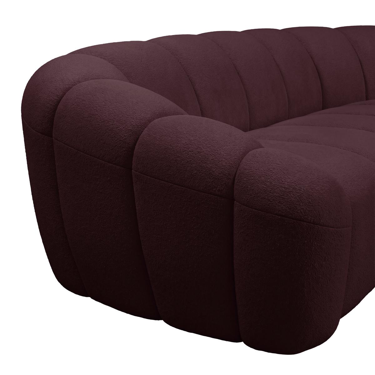 Megasofa Deseo Bordeaux - Bordeaux/Schwarz, MODERN, Kunststoff/Textil (310/250cm) - Mömax