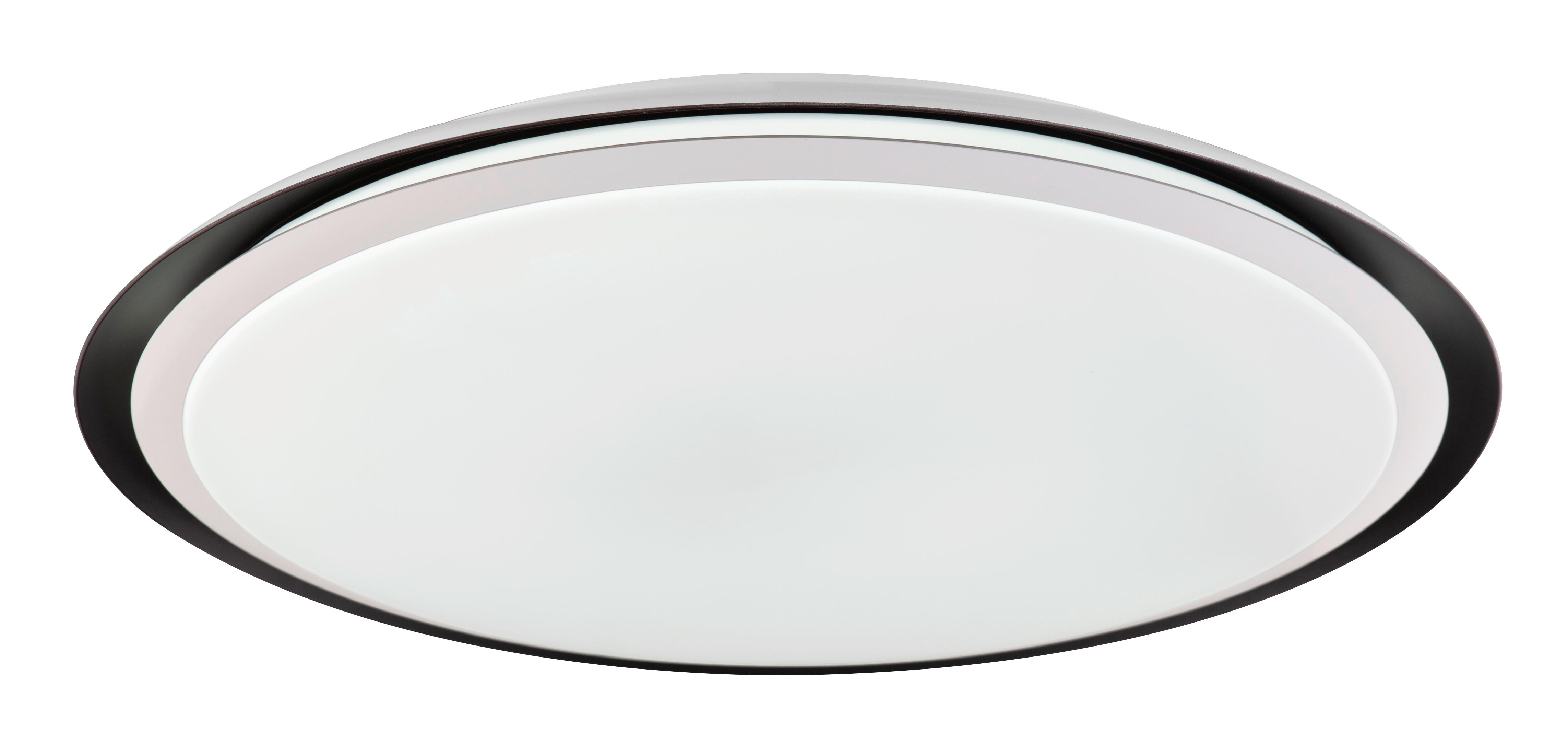 LED-Deckenleuchte Xaver max. 40 Watt - Opal/Schwarz, Kunststoff/Metall (56/8,5cm)