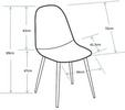STUHL in Grau "Ida" - Schwarz/Grau, MODERN, Holz/Textil (44/89/41,5cm) - Bessagi Home
