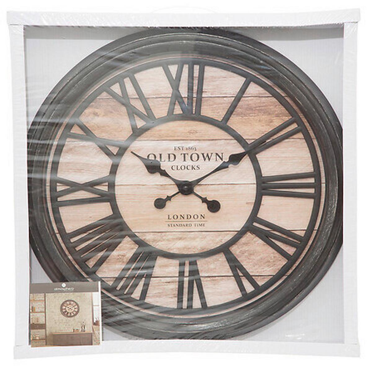 Stenska Ura Atmosphera - črna, Moderno, umetna masa (50cm) - Mömax