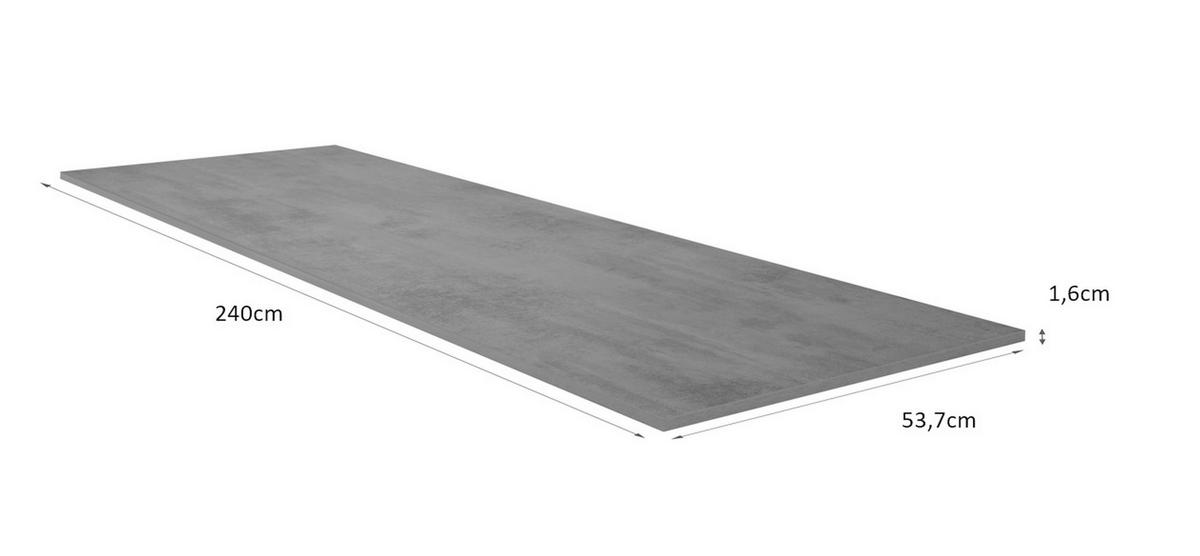 Küchenrückwand NV54 Schieferfarben - Schieferfarben, MODERN, Holzwerkstoff (240/53,7/1,6cm) - Nobilia