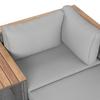 LOUNGEGRUPP MARILOU - grå/akaciefärgad, Modern, metall/trä - Bessagi Garden