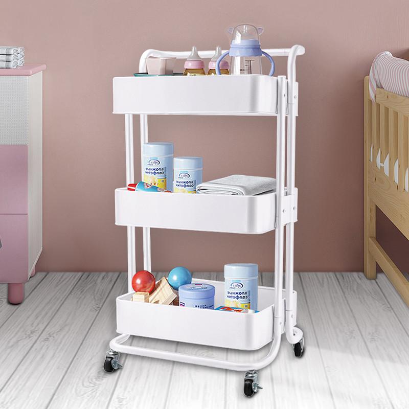 Servierwagen Danao in Weiß - Weiß, Basics, Metall (43/32/86cm) - Echtwerk