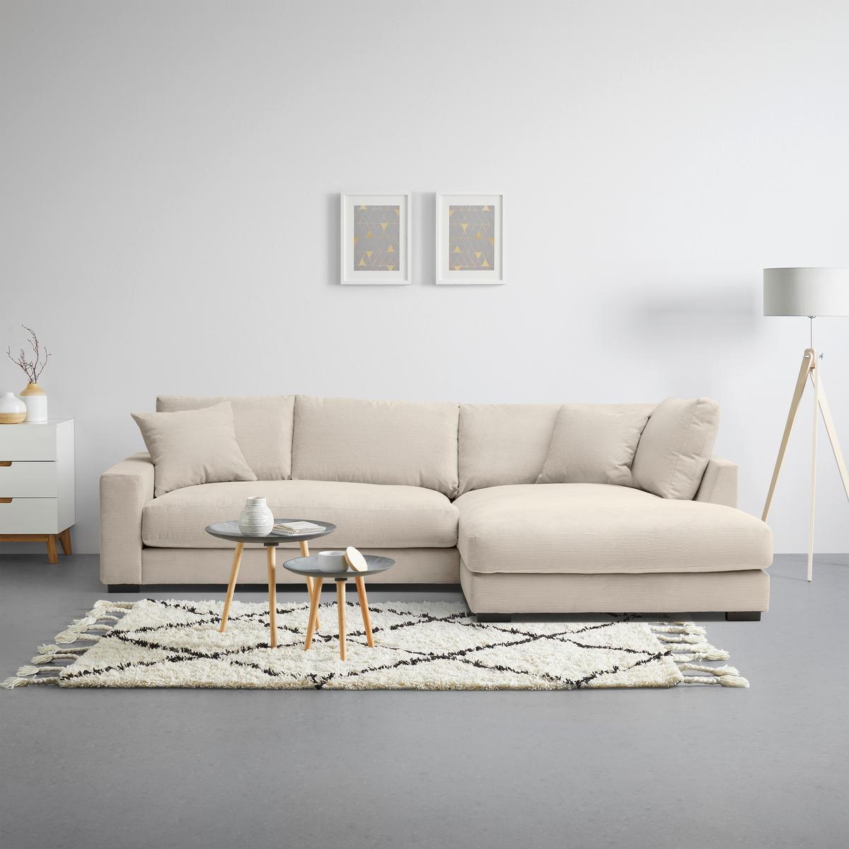 Kutna Garnitura Pedro - crna/taupe, Moderno, tekstil/plastika (300/190cm) - Mömax