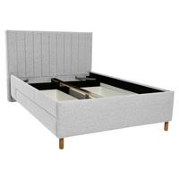 Polsterbett Talio Grau ca. 140x200cm - Eichefarben/Grau, KONVENTIONELL, Holz/Holzwerkstoff (140/200cm) - Mömax