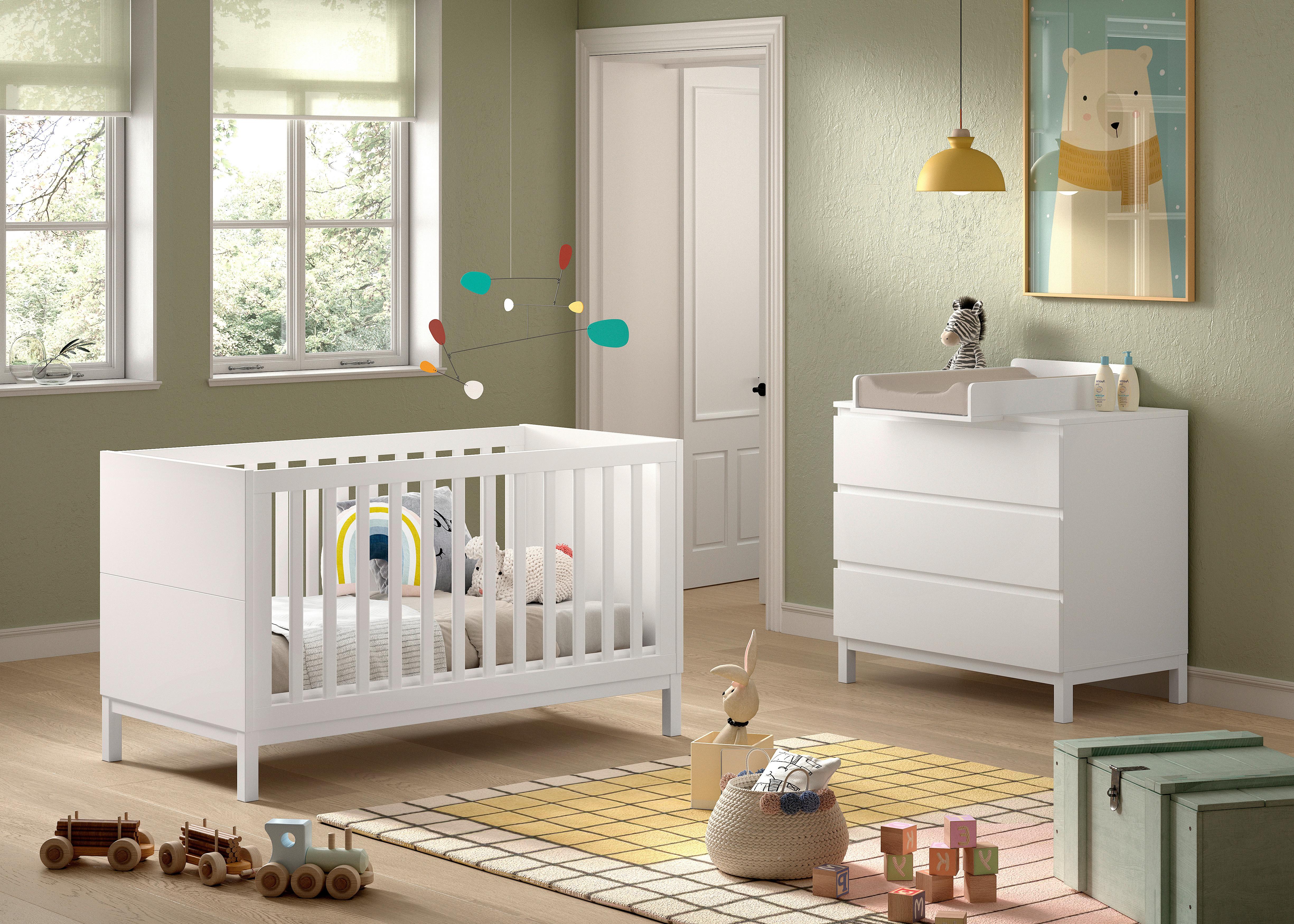 Kinderzimmer Eva 2-tlg. Weiß - Weiß, MODERN, Holz/Holzwerkstoff - Vipack