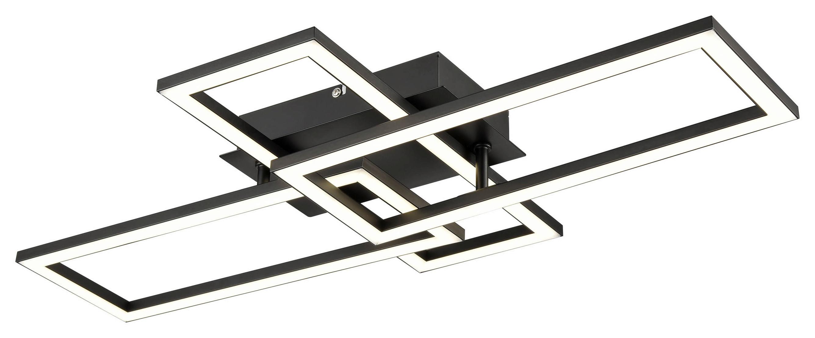 Stropna Led-svetilka Ferm - črna, Moderno, umetna masa (65/34,8/7,3cm) - Premium Living