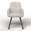 STOL MED ARMSTÖD MATTIA - beige/ekfärgad, Modern, metall/trä (56/87/61cm) - Bessagi Home