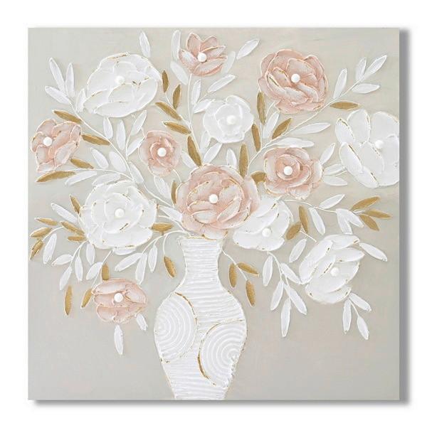 Slika U Blind Ramu 80x80cm Florero - ružičasta/bela, Moderno, drvo/tekstil (80/80/3cm) - Mömax