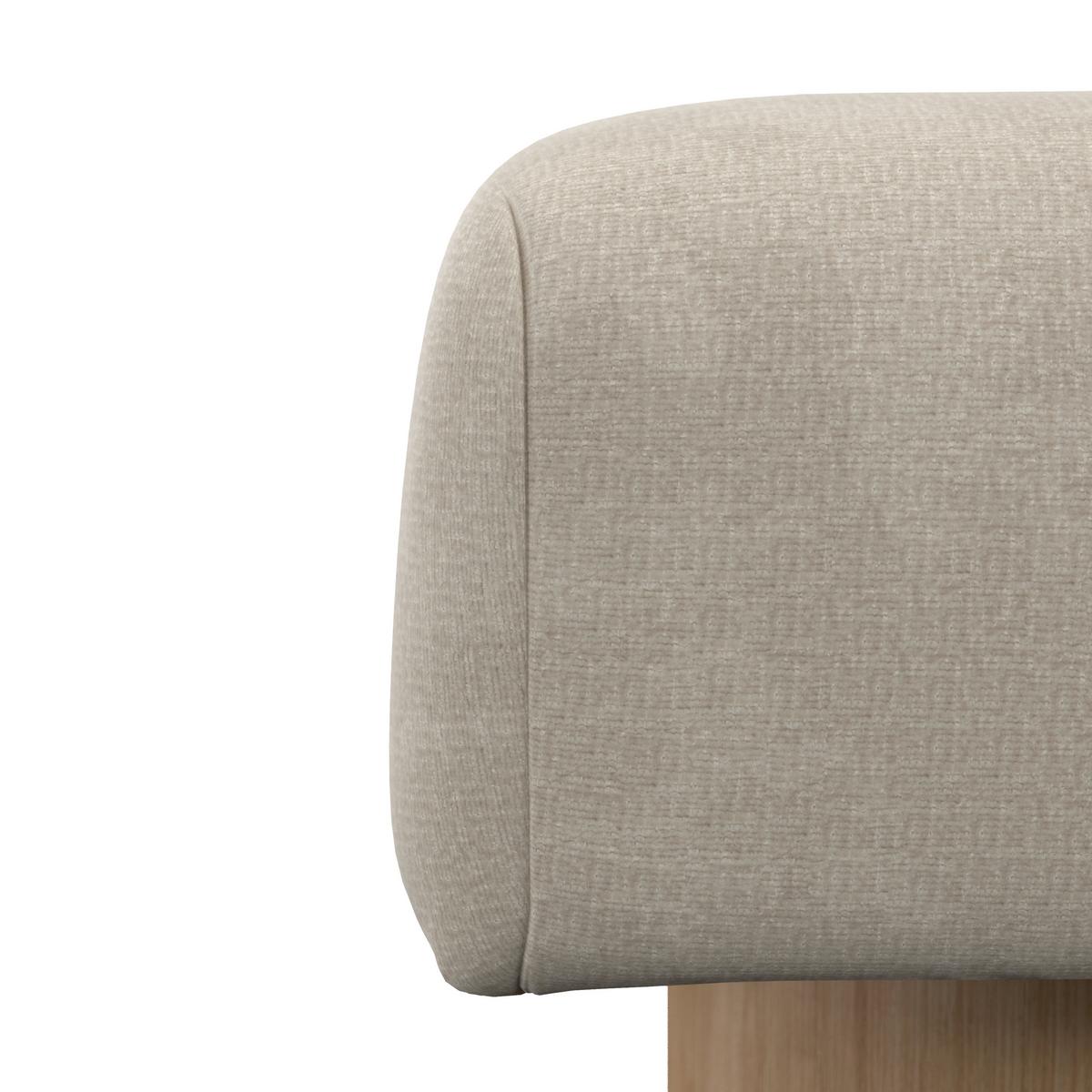 Sitzbank Alina Chenille Creme - Creme/Naturfarben, MODERN, Holz/Holzwerkstoff (140/45/45cm) - Bessagi Home