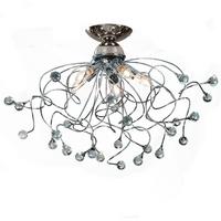 Deckenleuchte Trilly Chromfarben max. 6 Watt - Chromfarben, KONVENTIONELL, Glas/Metall (60/42cm)