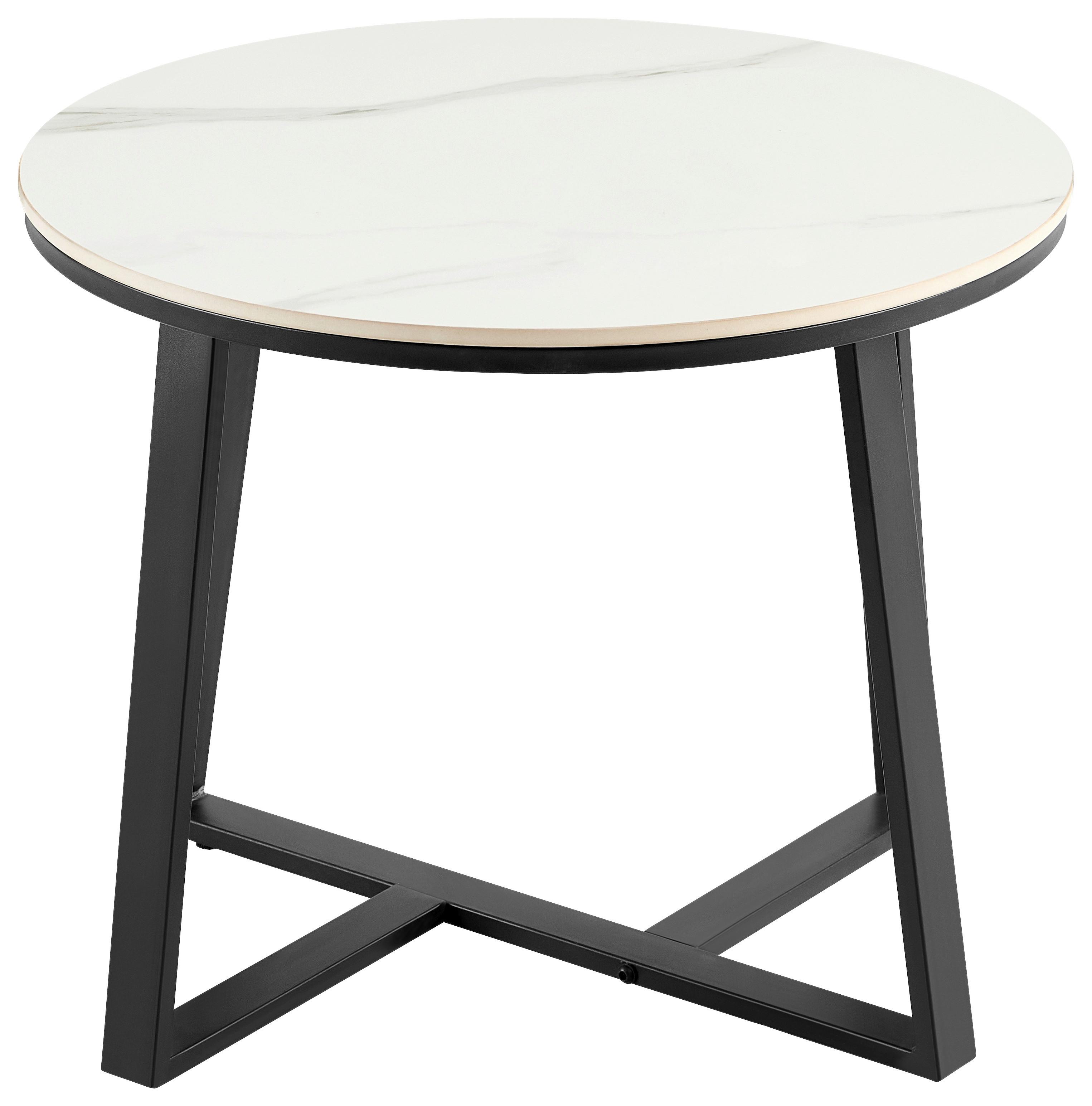 Stolić Oliena 1 - bijela/crna, Moderno, metal/keramika (60/50cm) - Modern Living