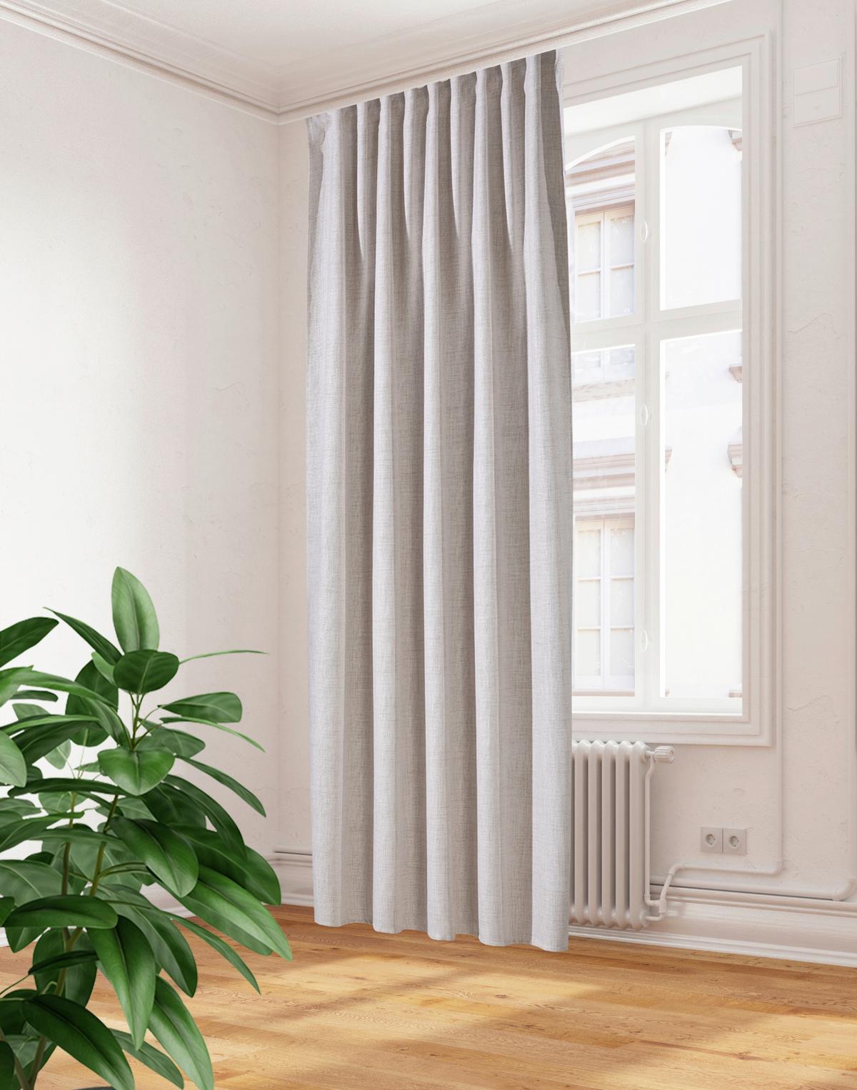 ZASŁONA GOTOWA HADINA - kolor naturalny, Basics, tkanina (140/300cm)