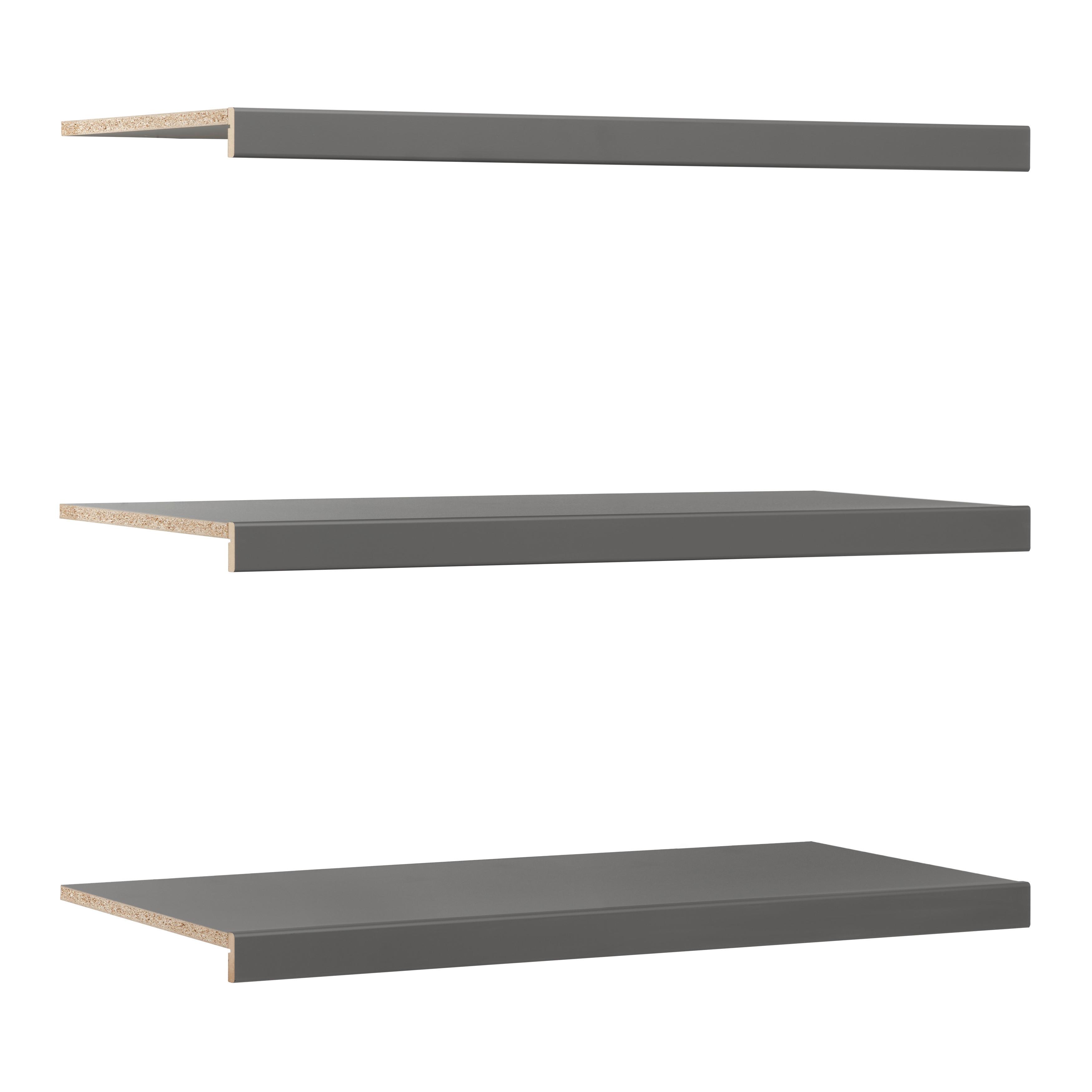 HYLLPLANSSET ZUBEHÖR -TOP- - grå, Klassisk, trämaterial (120/5/46,4cm) - Mömax