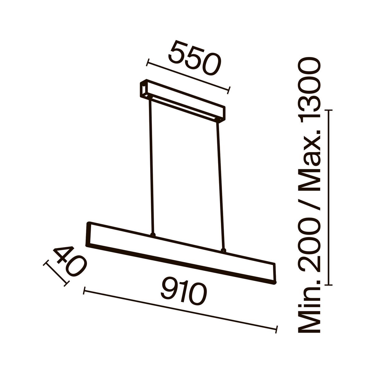 Pendelleuchte Step Schwarz max. 23 Watt - Schwarz, Trend, Metall (4/8/91cm) - MAYTONI