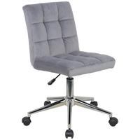 Drehstuhl in Grau/Chromfarben - Chromfarben/Grau, Modern, Holz/Kunststoff (41/79,5-89/54cm) - Mömax