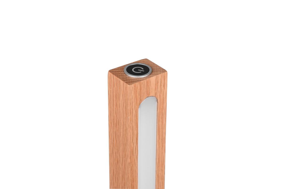 LED-Stehleuchte Bellari Schwarz/Eiche max. 20 Watt - Schwarz, Natur, Holz/Metall (22/115/22cm) - Trio Leuchten