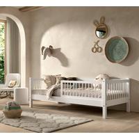 Bett FORREST Weiß ca. 90x200 cm Echtholz Buche - Weiß, MODERN, Holz (90/200cm) - Vipack