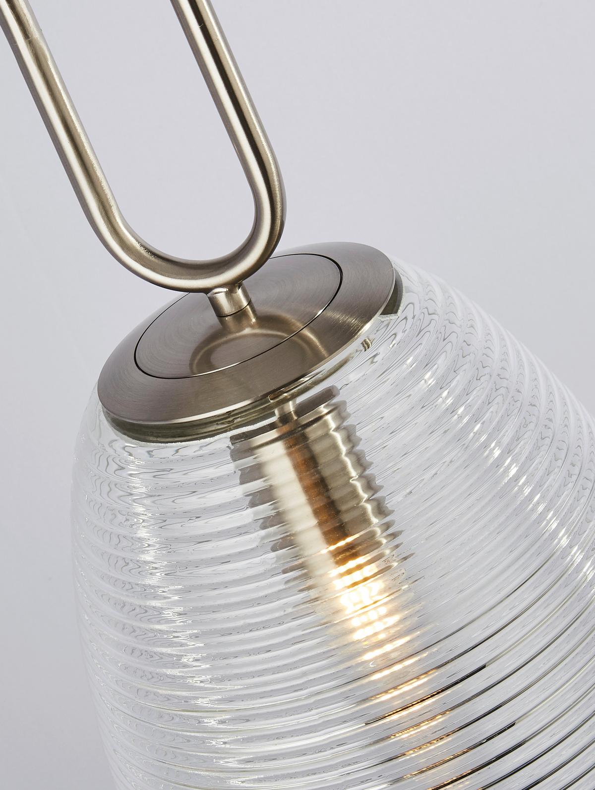 Függőlámpa 43581-1sn Elixir - nikkelszínű, Konventionell, üveg/fém (24/130cm)