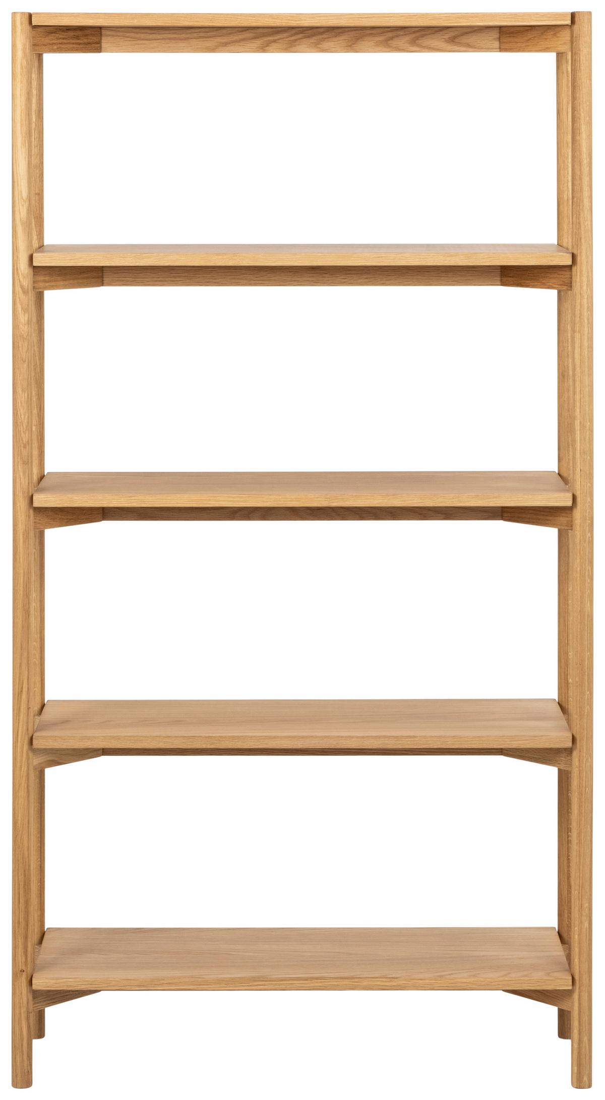 REGAŁ BRAIDWOOD - kolor dębowy, Trend, drewno (86/160/30cm) - MID.YOU
