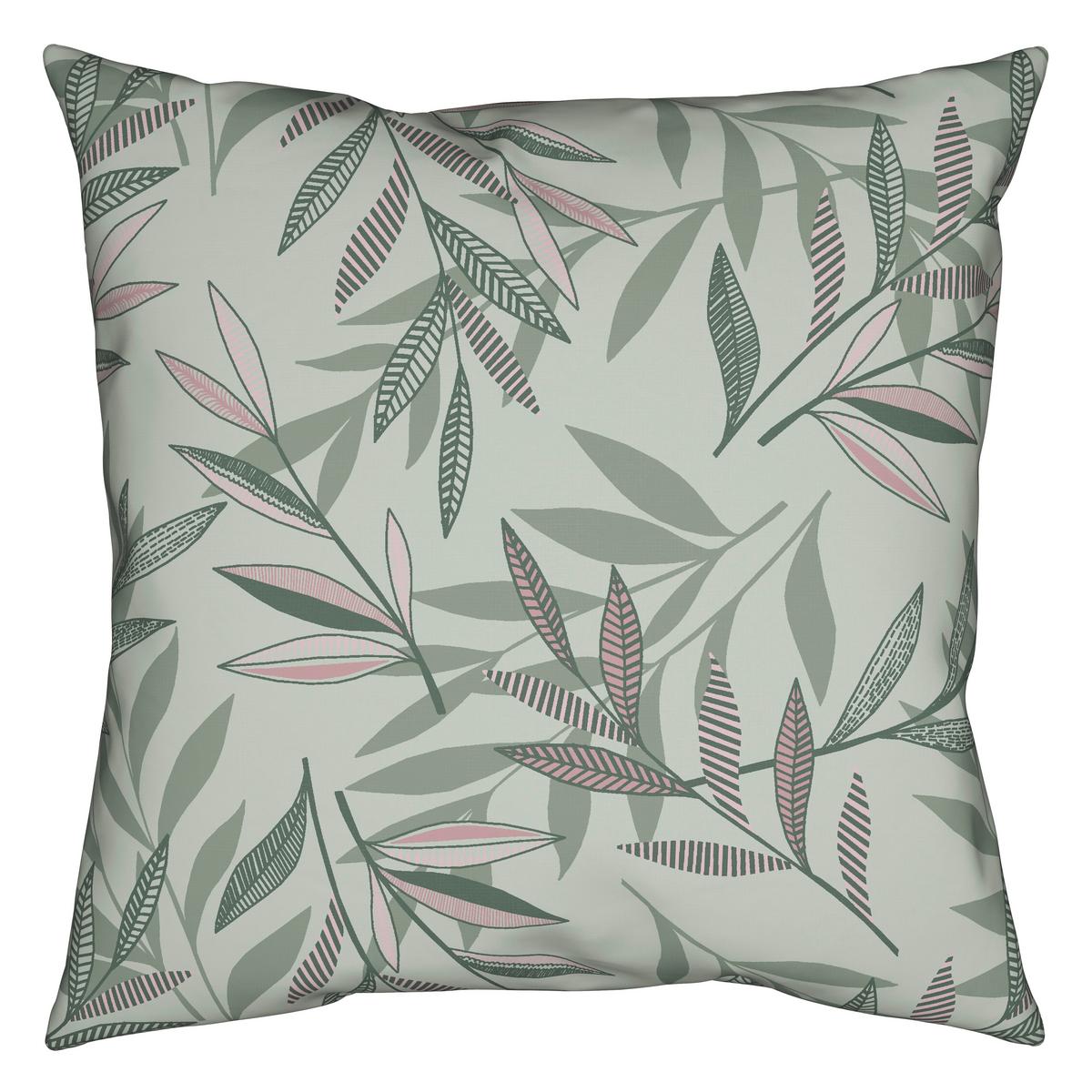 Bettwäsche Stitched Leaves Grün/Mauve ca. 135x200cm - Mauve/Grün, Textil (135/200cm) - Modern Living