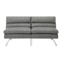 Trosjed Na Razvlačenje Lia - svijetlo siva/boje kroma, Moderno, drvo/tekstil (171/112/53cm) - Bessagi Home