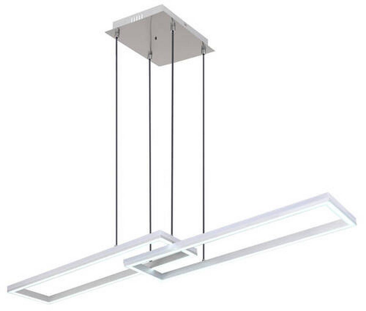 Viseča Led-svetilka Salmos, S Sijalko - srebrne barve/opal, Trend, kovina/umetna masa (119,5/25,5/120cm) - Globo