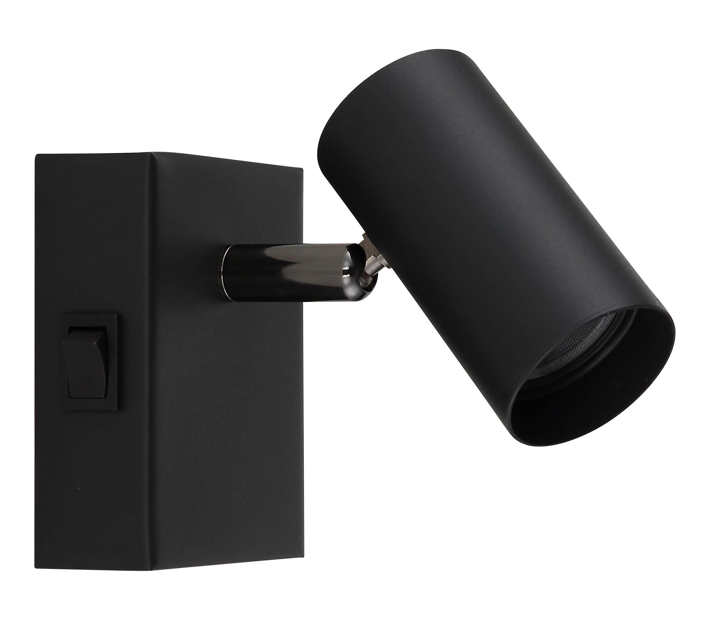 Led Reflektor Este - crni krom/crna, Design, metal (11/9/7cm) - Globo