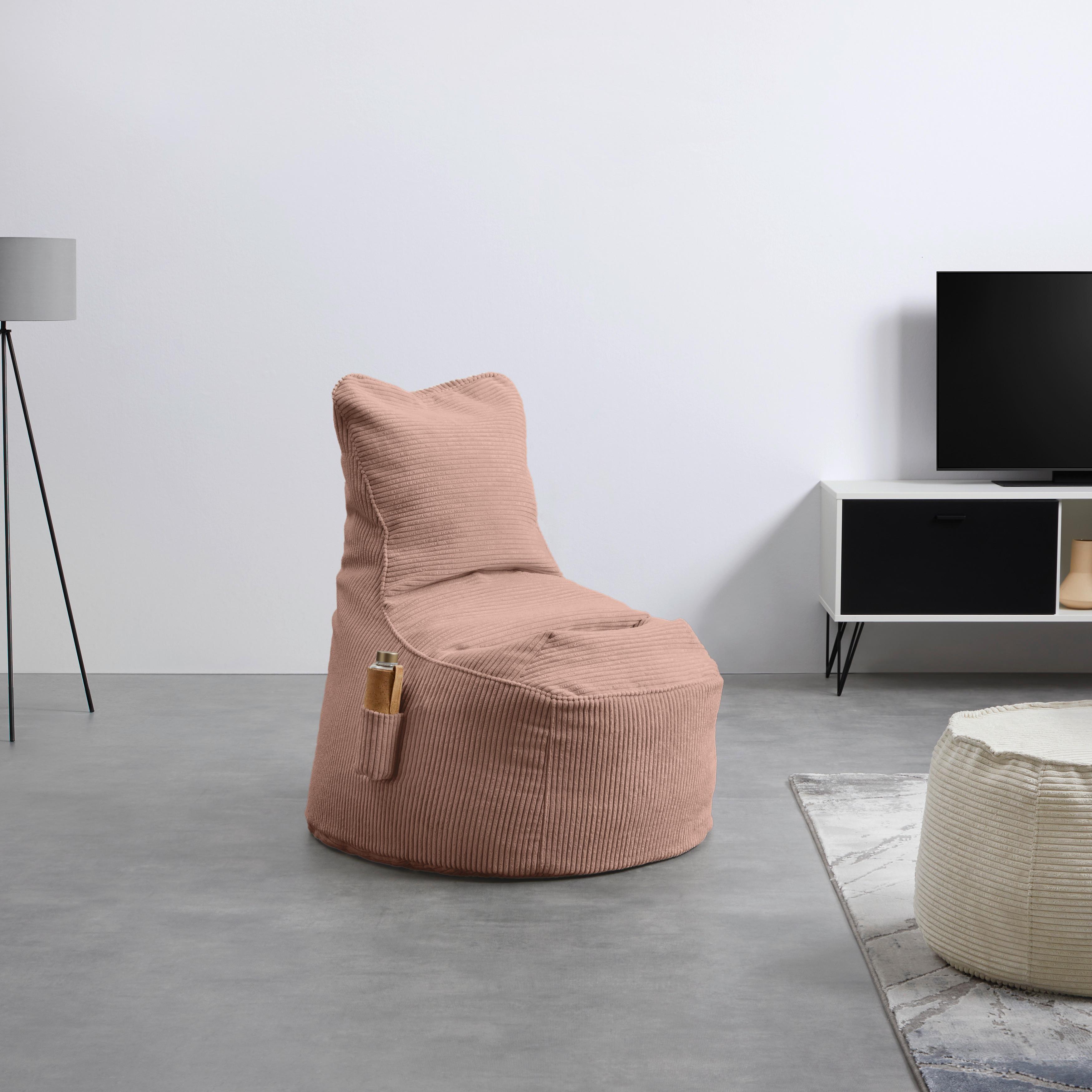 Sitzsack Cortona Cord Rosa - Rosa, MODERN, Textil (85/100/85cm) - Mömax