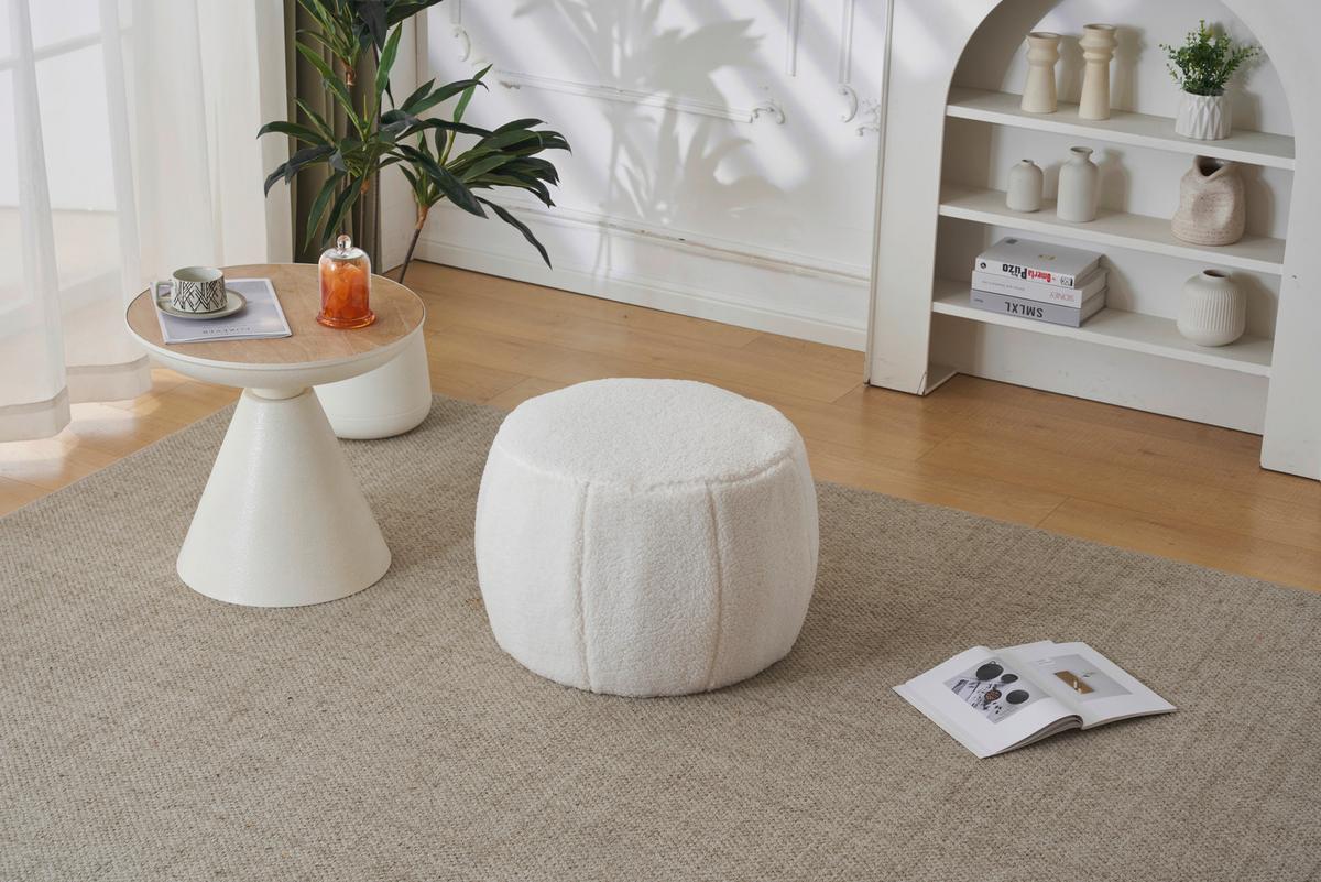 PUF TRAPP - beżowy, Modern, tkanina (55/35/55cm) - P & B