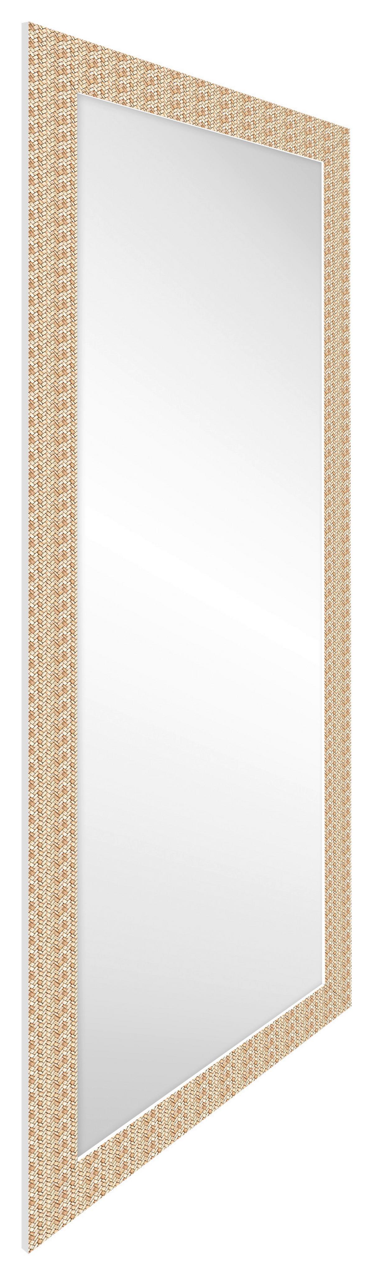 Oglindă Ceiba - maro/alb, Modern, sticlă/material pe bază de lemn (71/172/3cm) - Premium Living