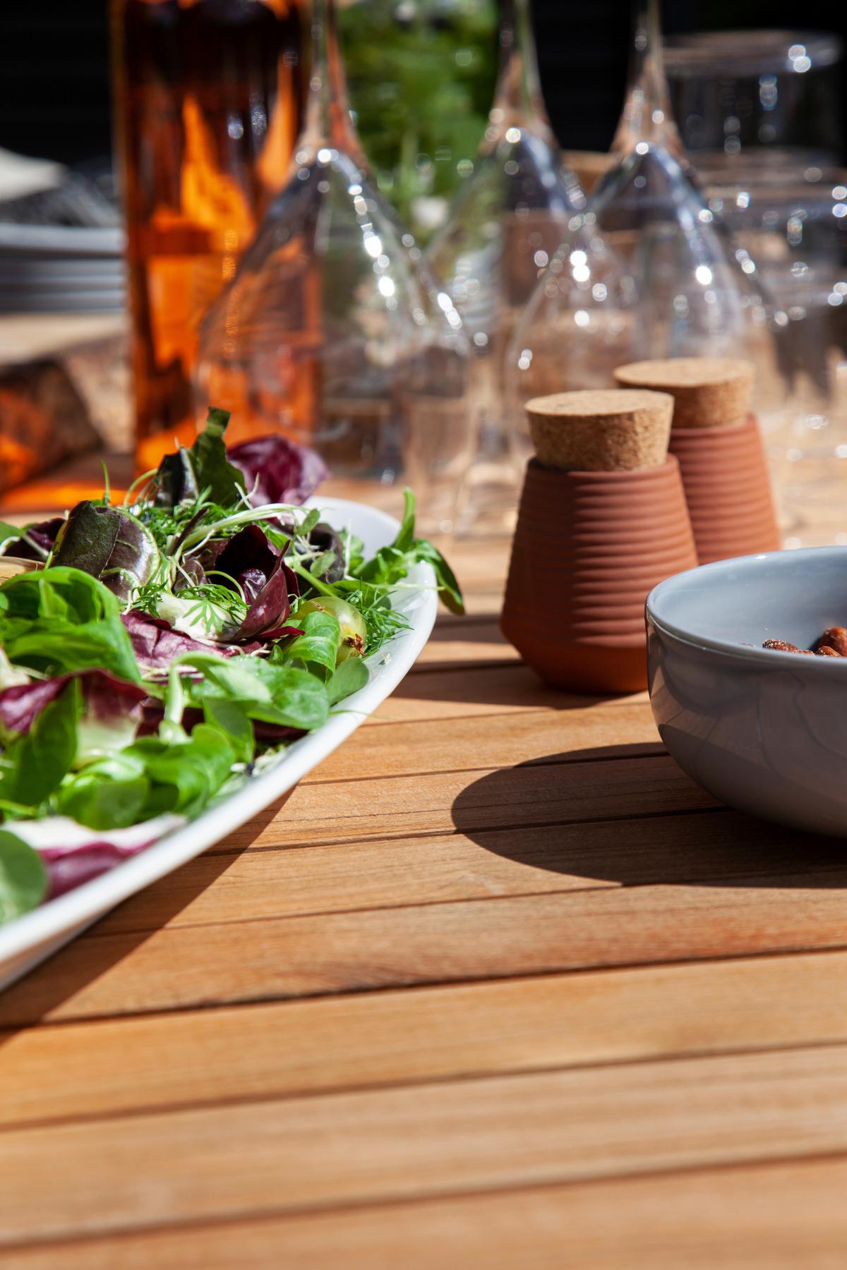 Gartentisch Mood Extreme Teakholz/Anthrazit rostfrei - Anthrazit/Teakfarben, KONVENTIONELL, Holz/Metall (167,5/100/74cm) - Gardenson